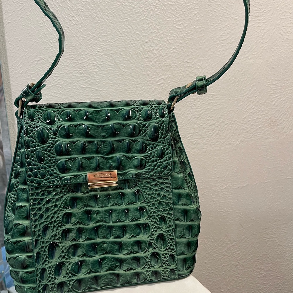 Brahmin Emerald Crocodile Embossed Bag - Picture 4 of 12